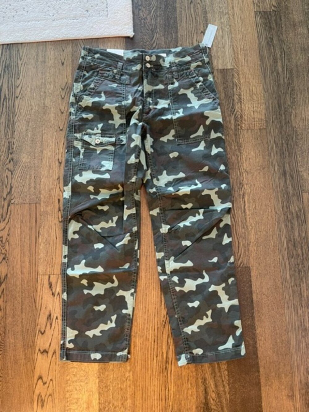 Anthropologie The Wanderer Camo Utility Cargo Pants Size 28 Petite 28P NWT